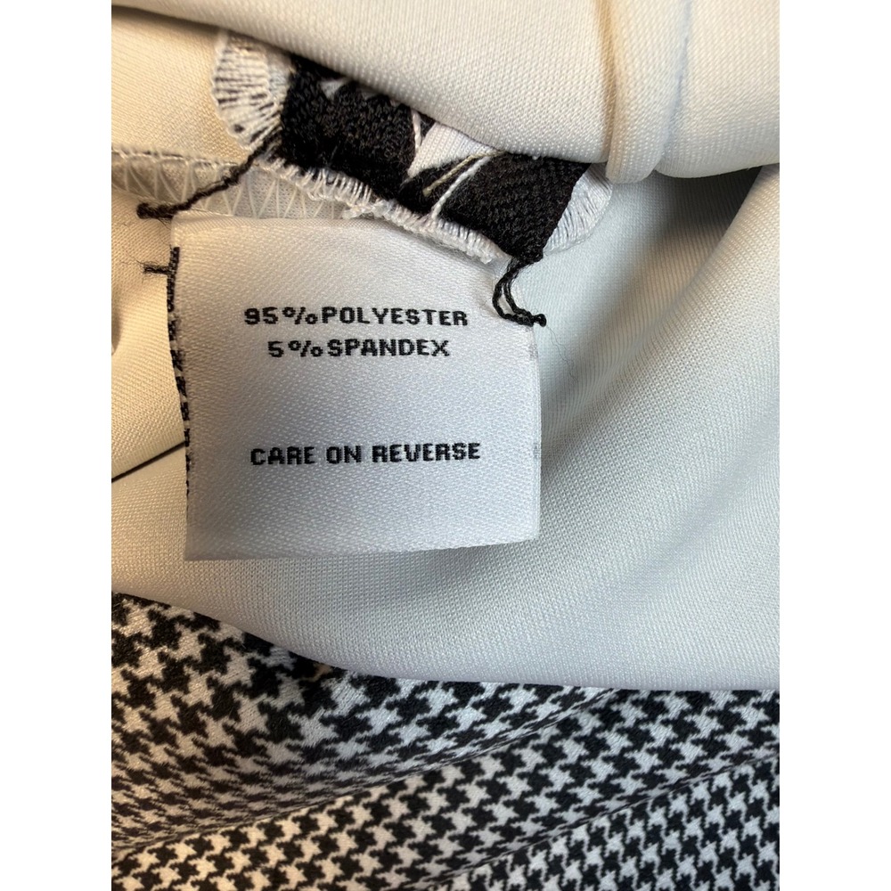 Calvin Klein Houndstooth Pull On Dress Pants Womens 6 Black White S19P429R - Picture 11 of 11